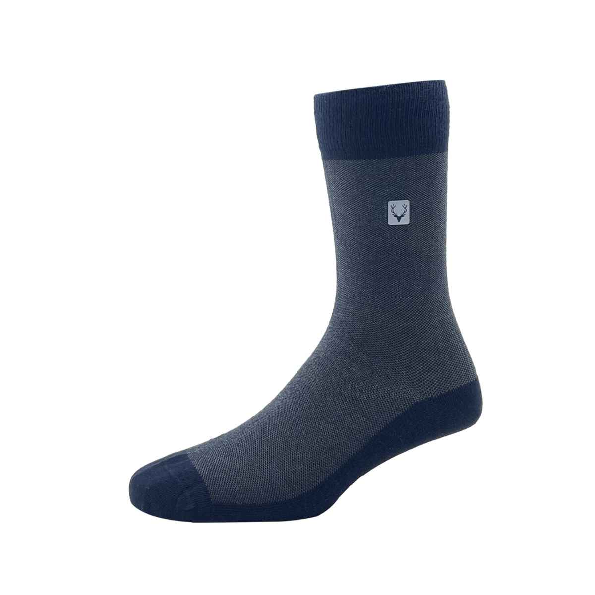 Allen Solly Men's Cotton Full Length Pique Pattern Socks - Black, Dark Grey, Navy