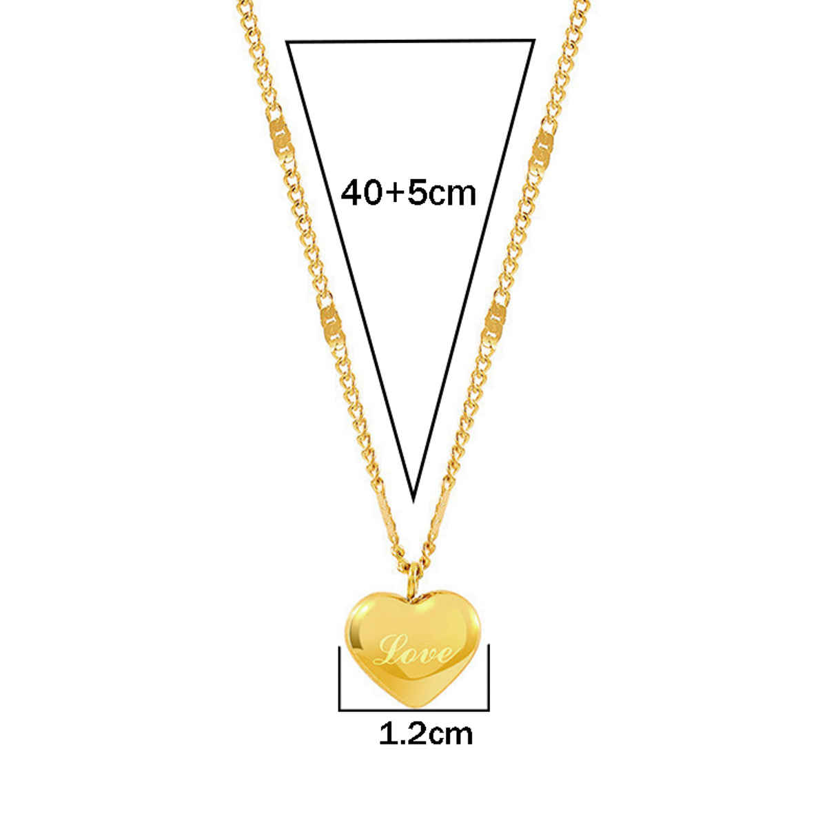LabelShe Gold Plated Stainless Steel Heart Themed Pendant Necklace | LS-PS-26444
