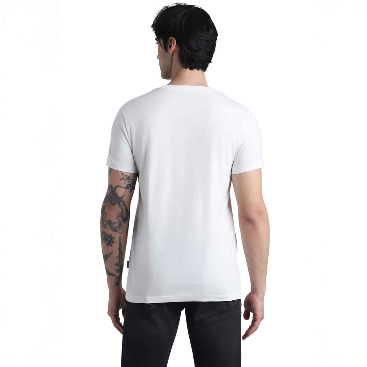 Jack & Jones Men's Cotton Slim fit T-shirt | Cloud Dancer - M