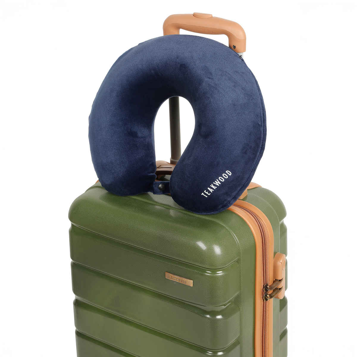 Teakwood Leathers Unisex Soft Foam U-Shaped Neck Pillow | Blue