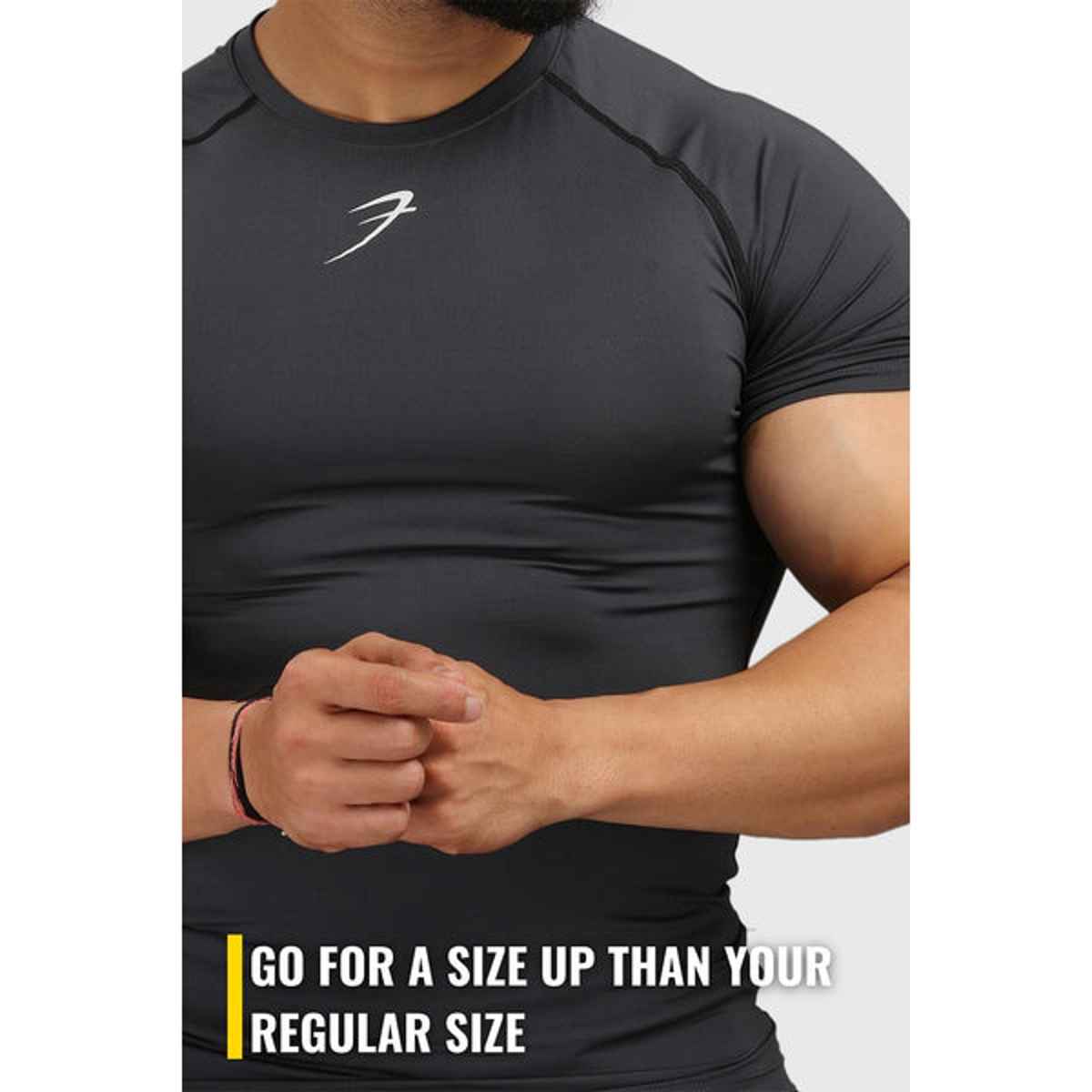 Fuaark Men's Compression GYM T-shirt | Grey - L