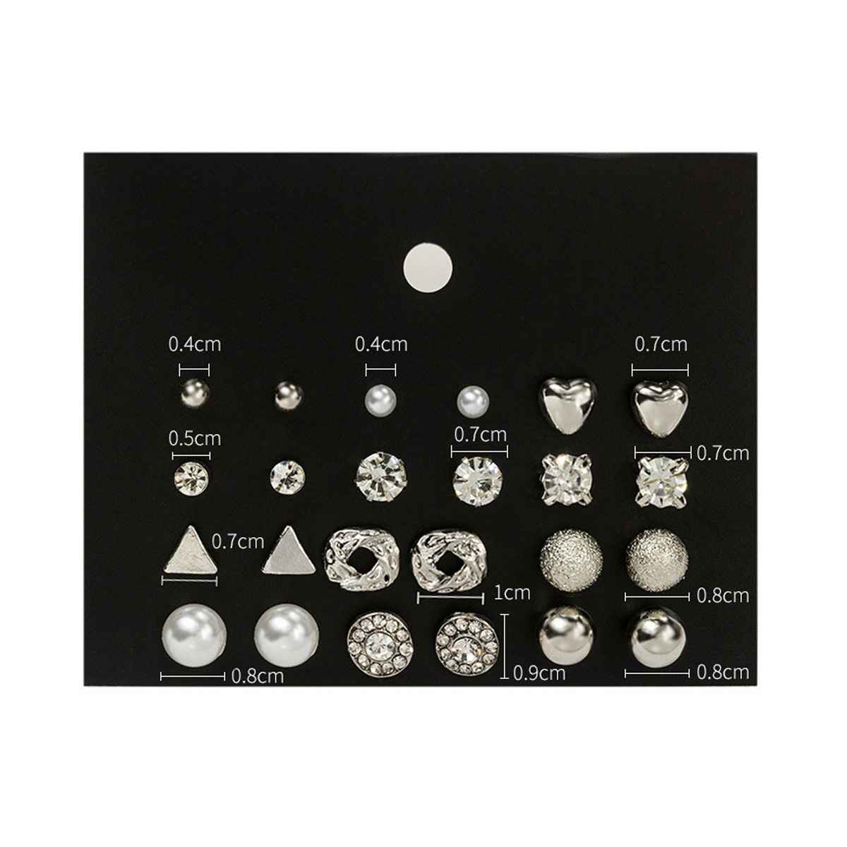 Fashion Frill Women's Stackable Earings Silver Regular