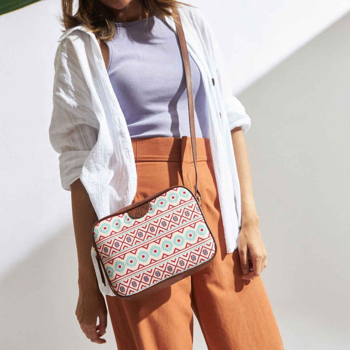 Chumbak Women's Canvas PU 1 L Sling Bag | Red - One Size