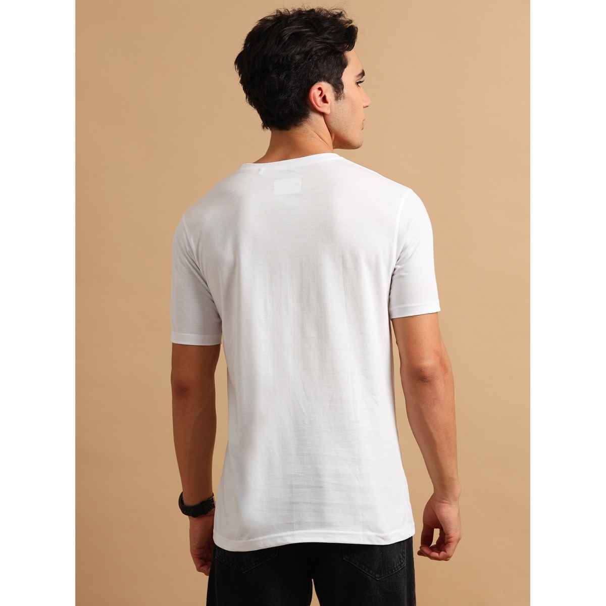 Bushirt Men's Solid T-shirt | White - L