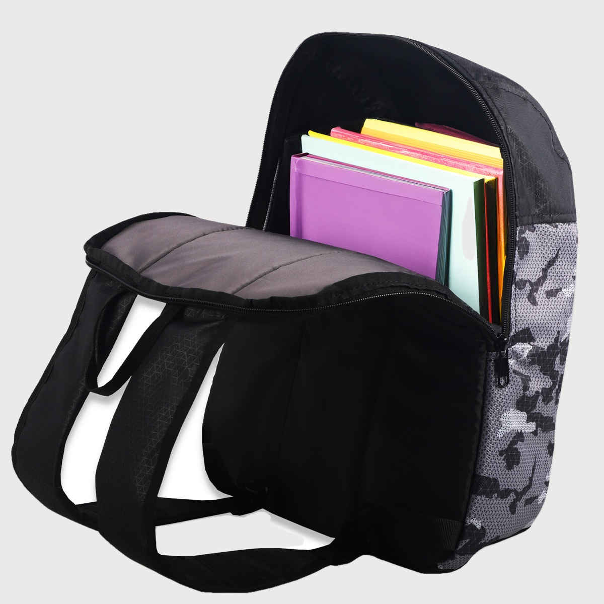 Arctic Fox Unisex Camouflage Polyester 17 L Backpack | Camo Black