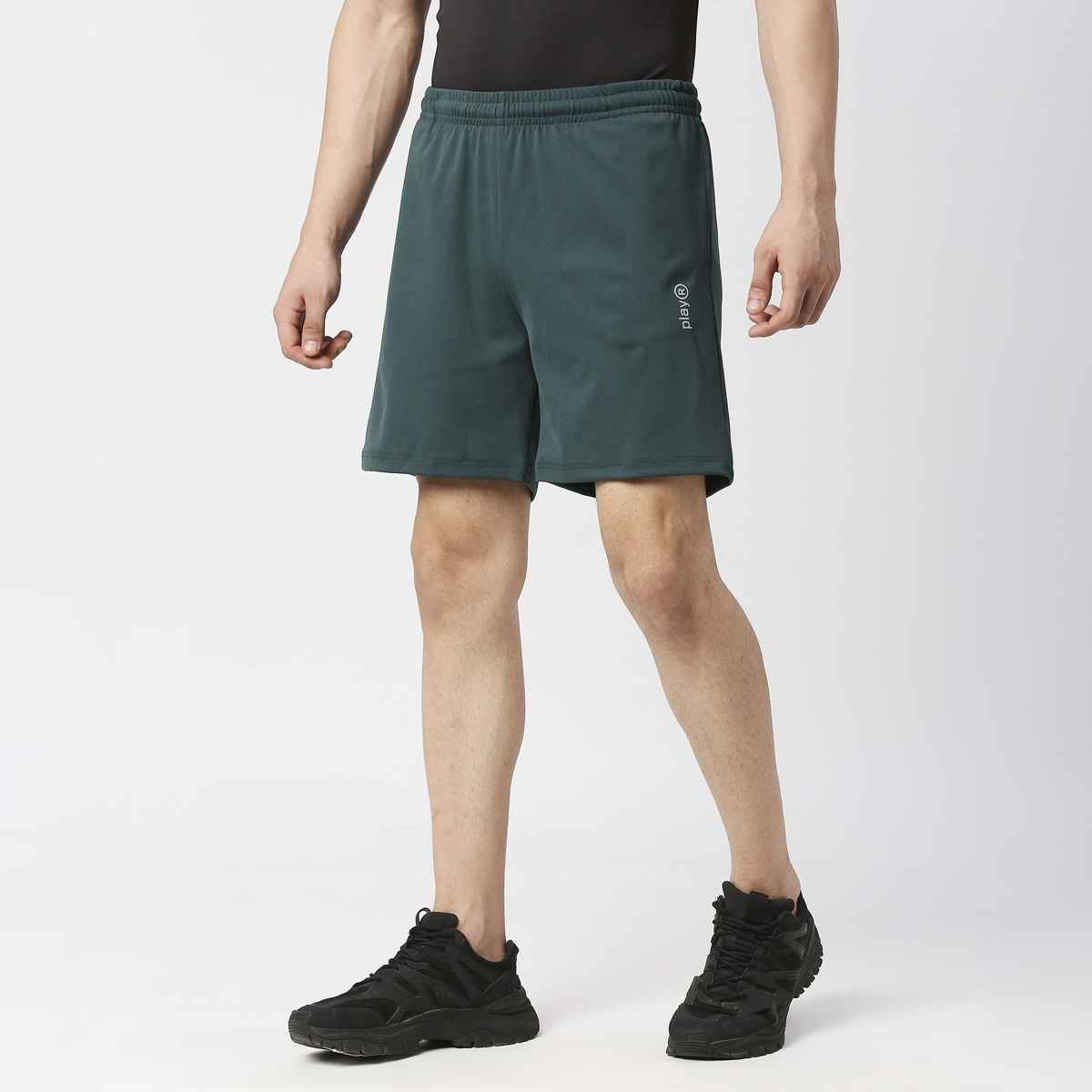 PlayR Men's Running Run Shorts 92% Polyester 8% Spandex | Forest Green - M