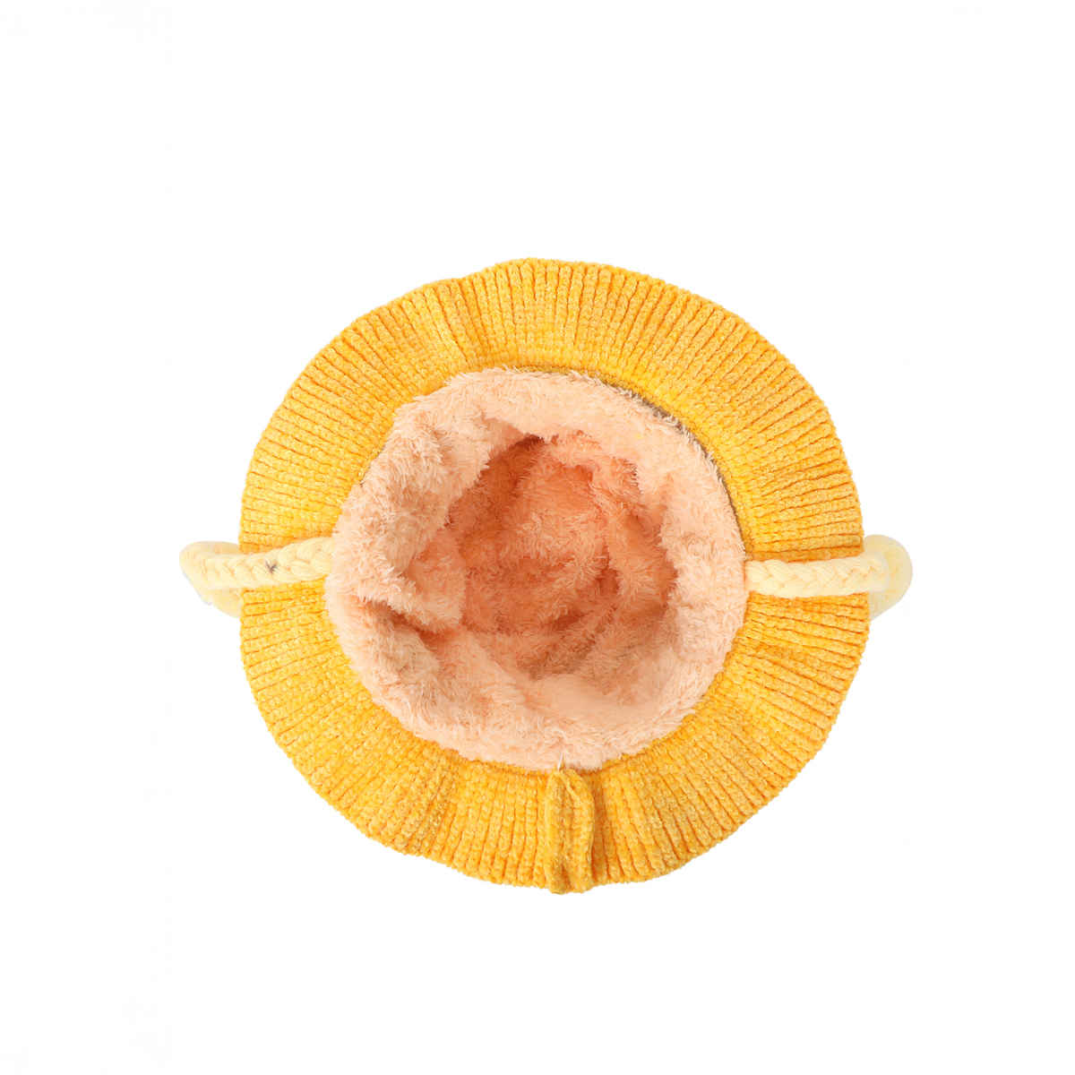 Fabseasons Unisex Faux Fur Bucket Hat | Yellow | 2 - 5 years