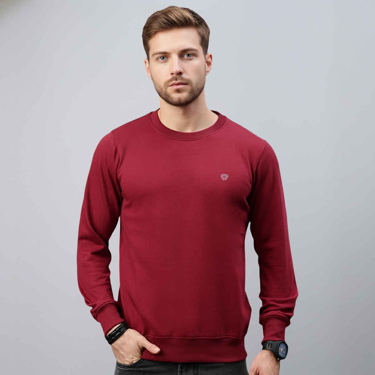 Lux Cozi Men's Sweatshirt Warmth Meets Everyday Fashion | Maroon - XL