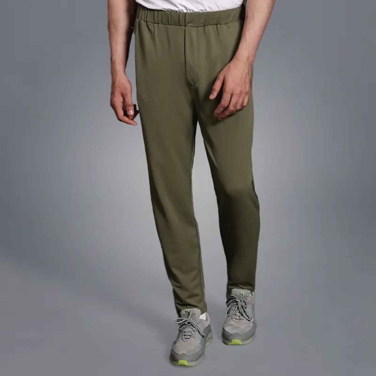 Dida Men's Track Pant Regular Comfortable Stretchable Dry-Fit | Olive - L