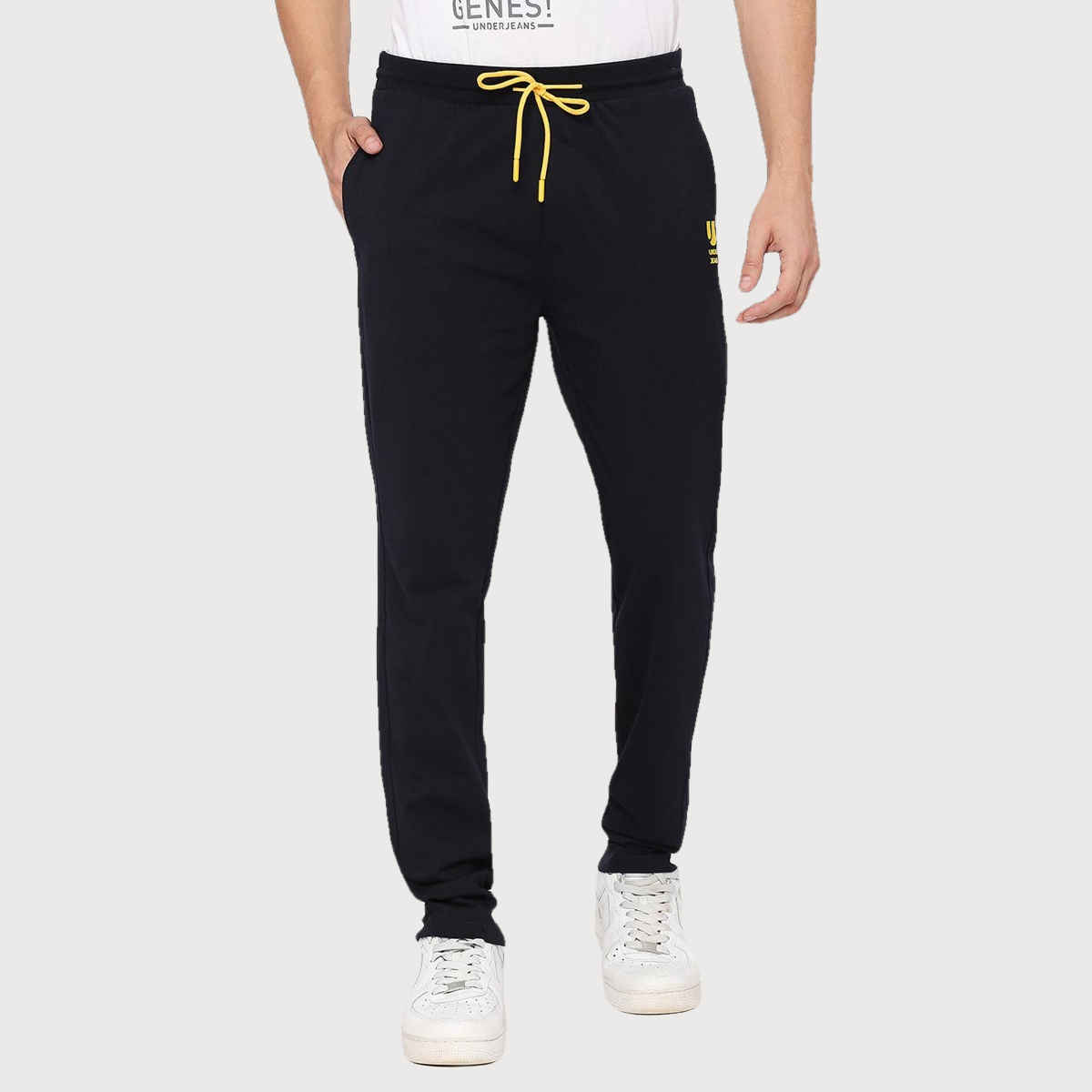 Underjeans by Spykar Men's Knitted Pyjama | Navy - S