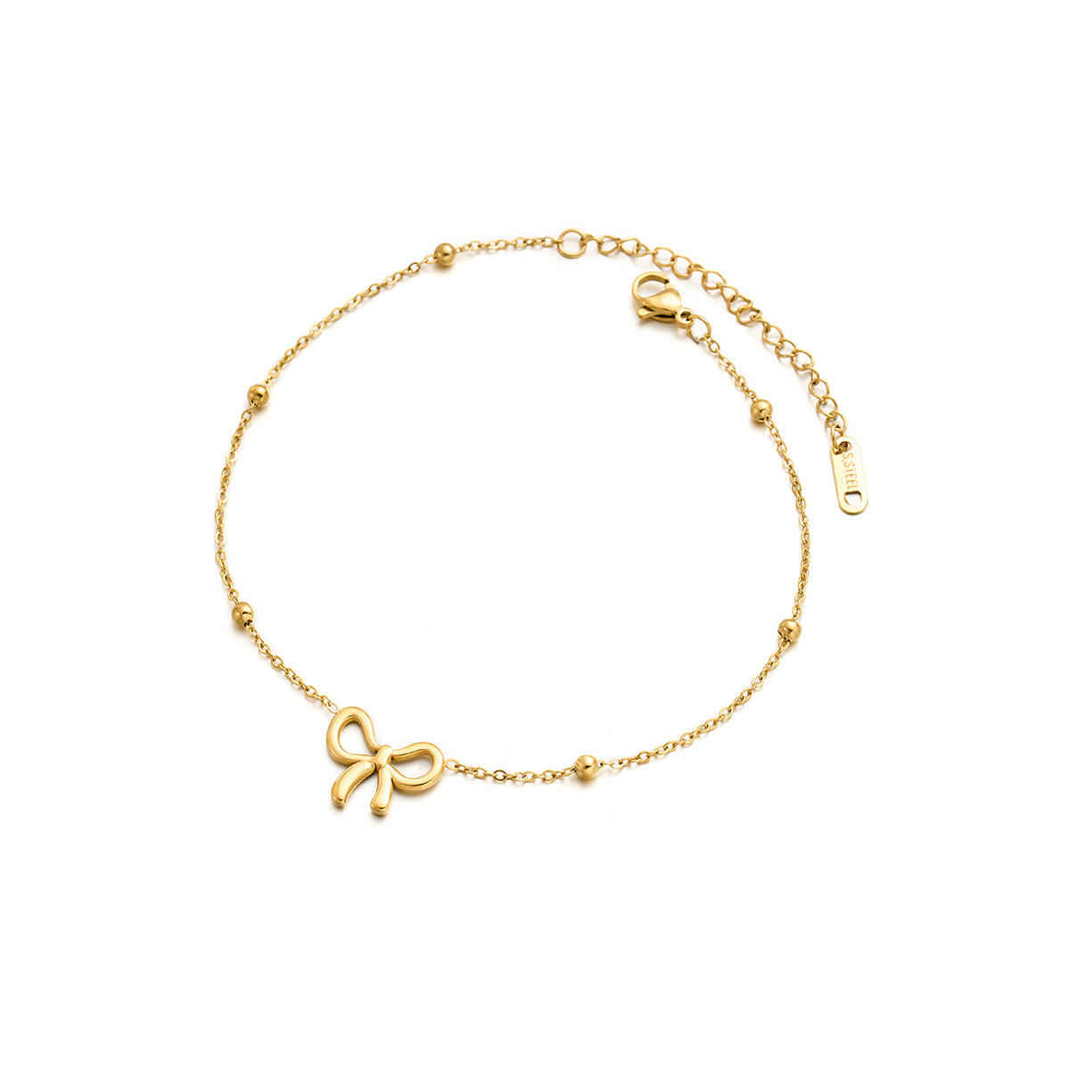 Beautynx Golden Bow Anti tarnish Bracelet | BNX-BR-0004 - Gold