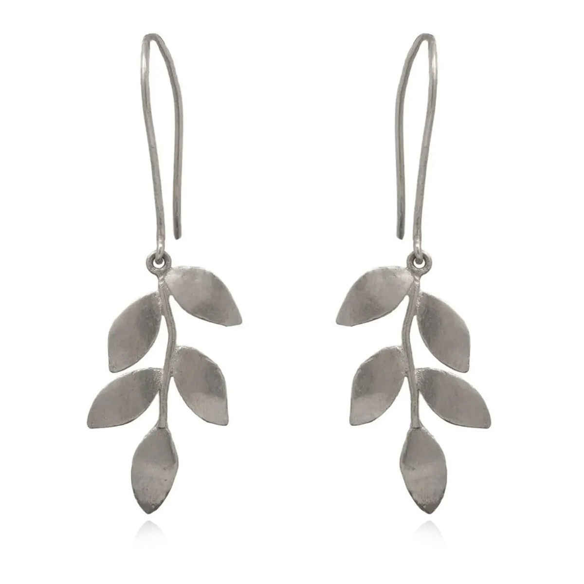 Unniyarcha 92.5 Silver Leaflets Earring