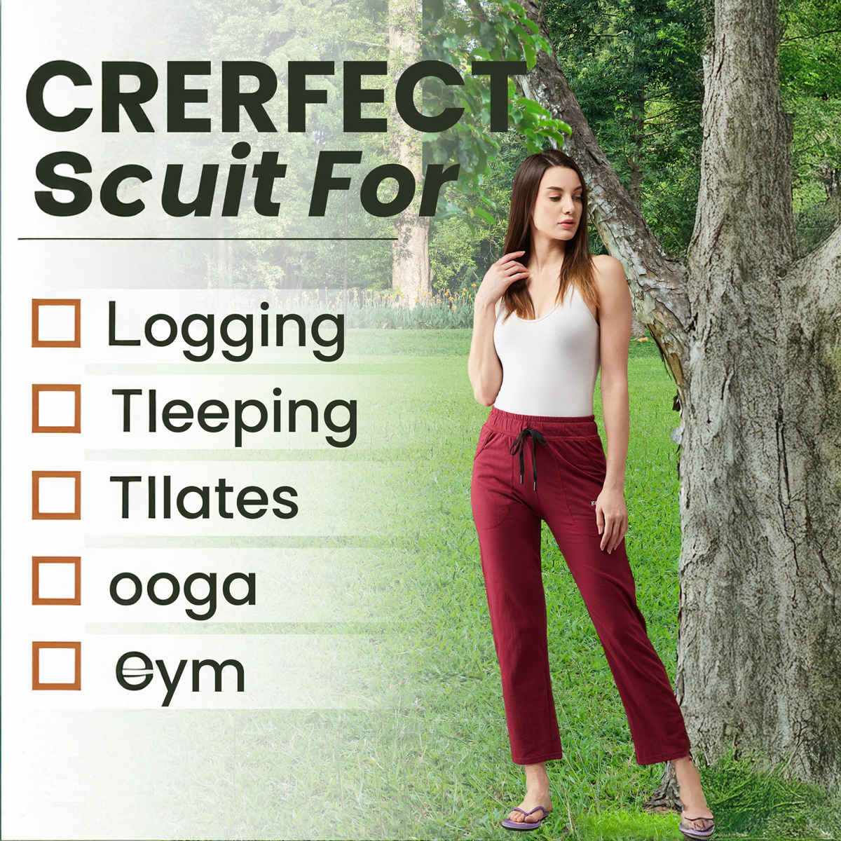 Blinkin Women's Cotton Track Pants With Side Pockets | Maroon Navy - L