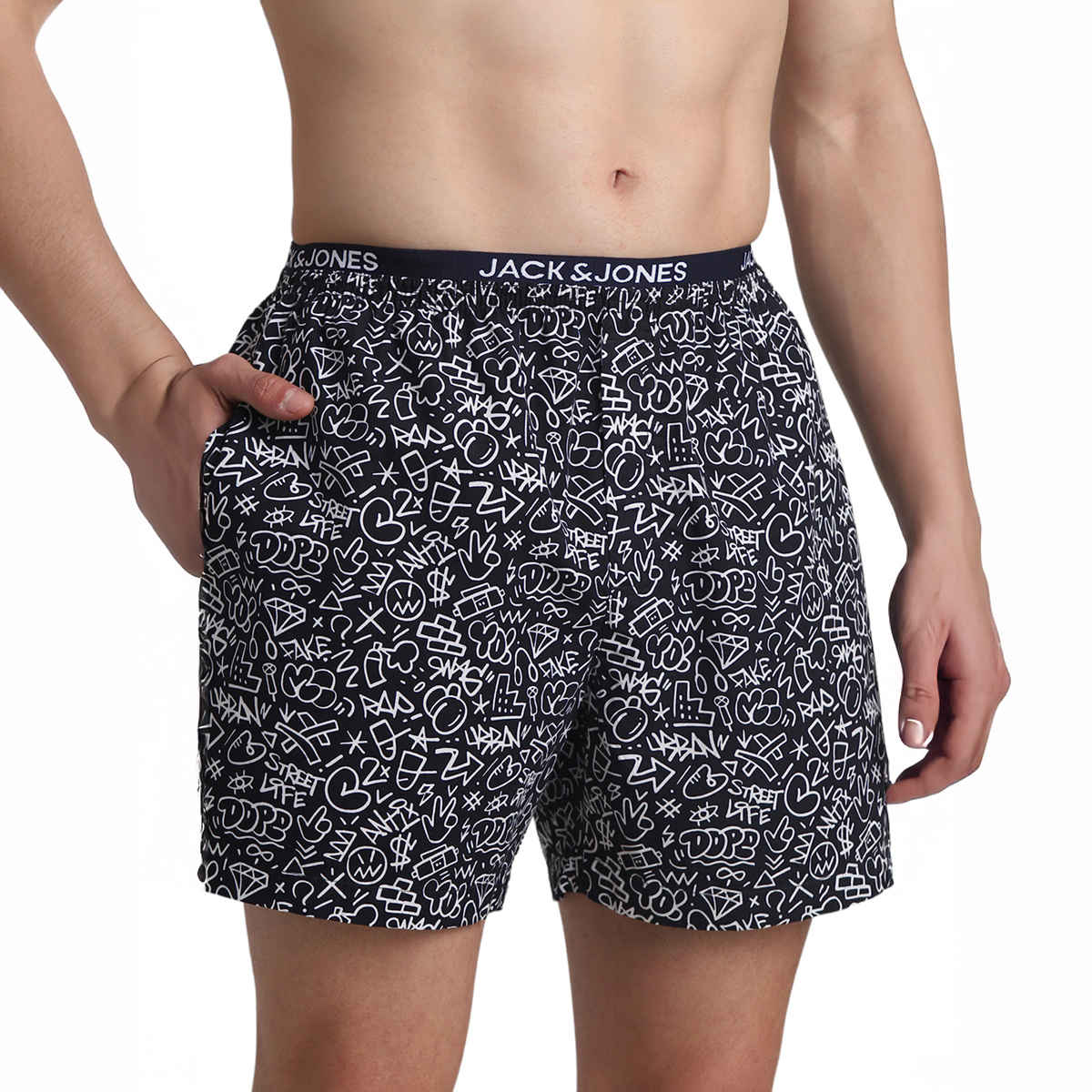 JACK & JONES Men's Street Life Boxer | Navy Blazer - M