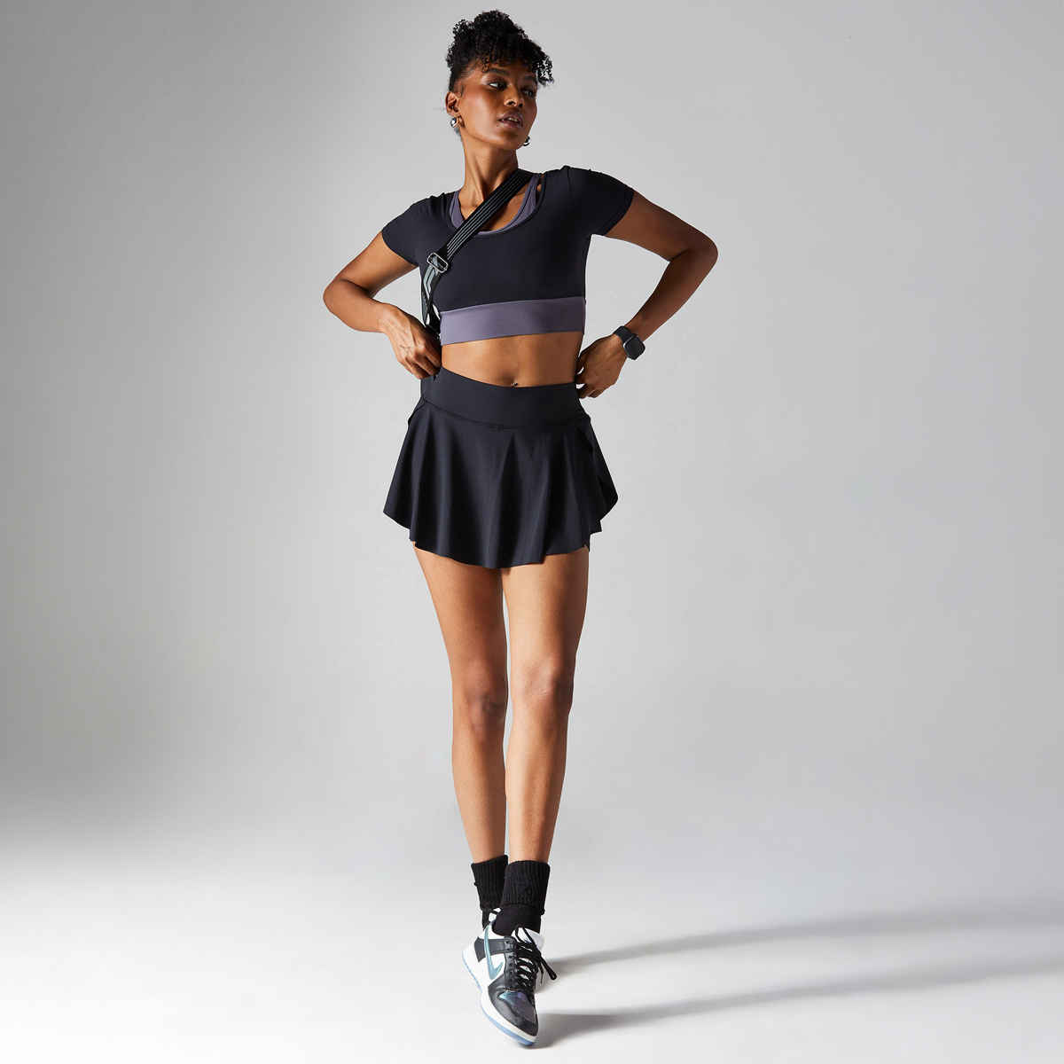 Cava Women's Tennis Skorts Swirl | Black - L