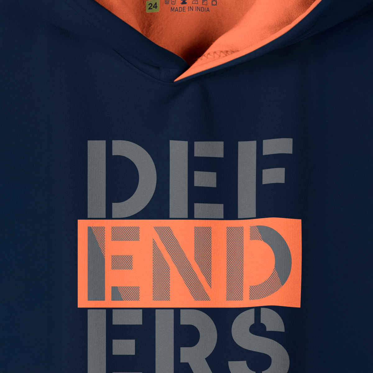 Hellcat Boy's Printed Cotton Blend Hoodie T-Shirt | Blue | 13-14 Years