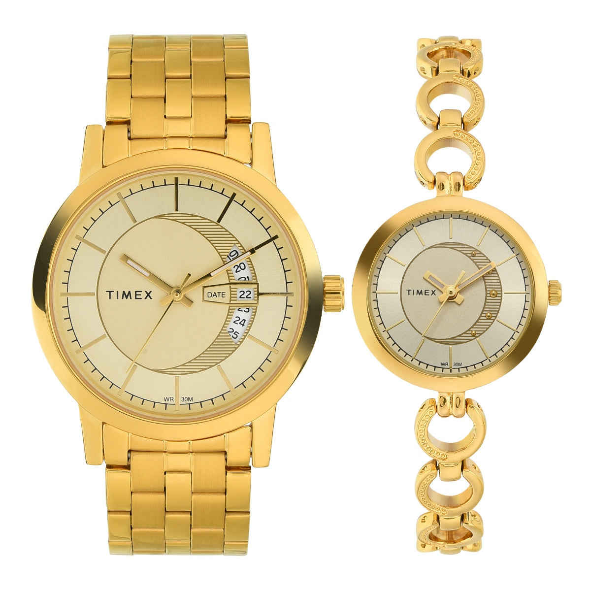 TIMEX Classics Unisex Champagne Round Dial Analog Watch | TW00PR229
