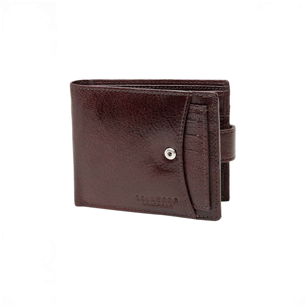 Teakwood Men's Solid Leather Bi-Fold Wallet | Brown