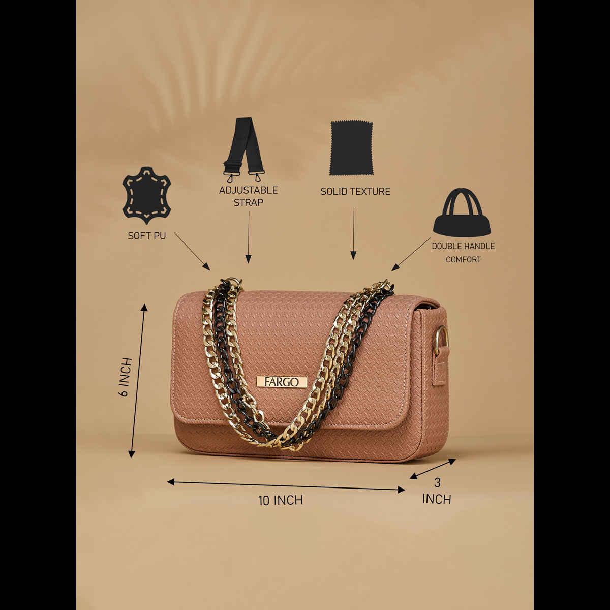 Fargo Women's Trendy Sling Bag | Tan