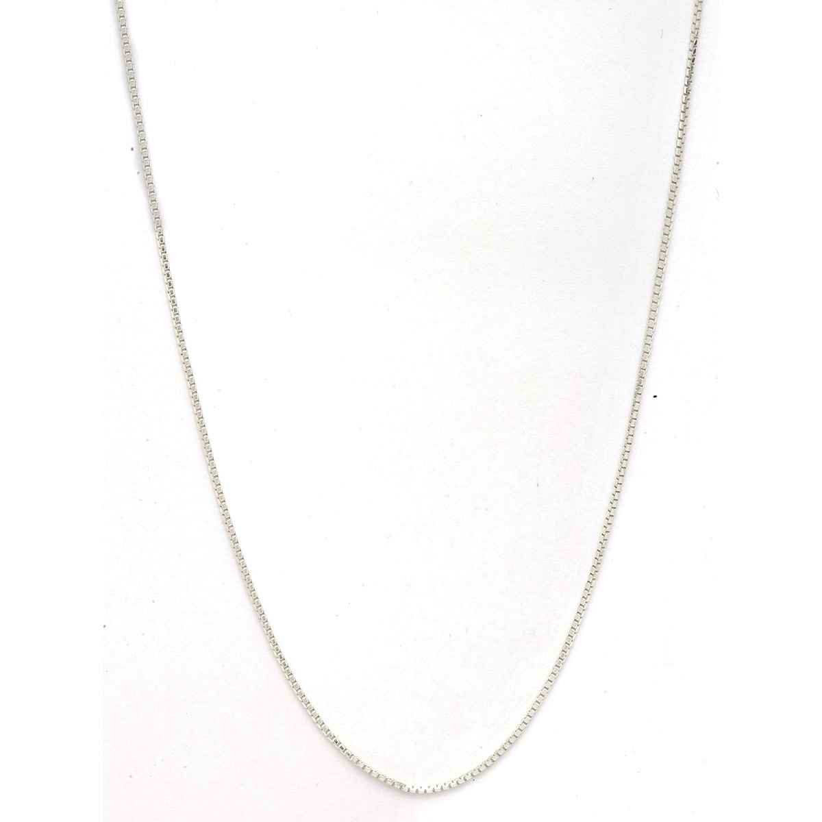 Clara Anti-Tarnish 92.5 Sterling Silver Box Chain Necklace For Women