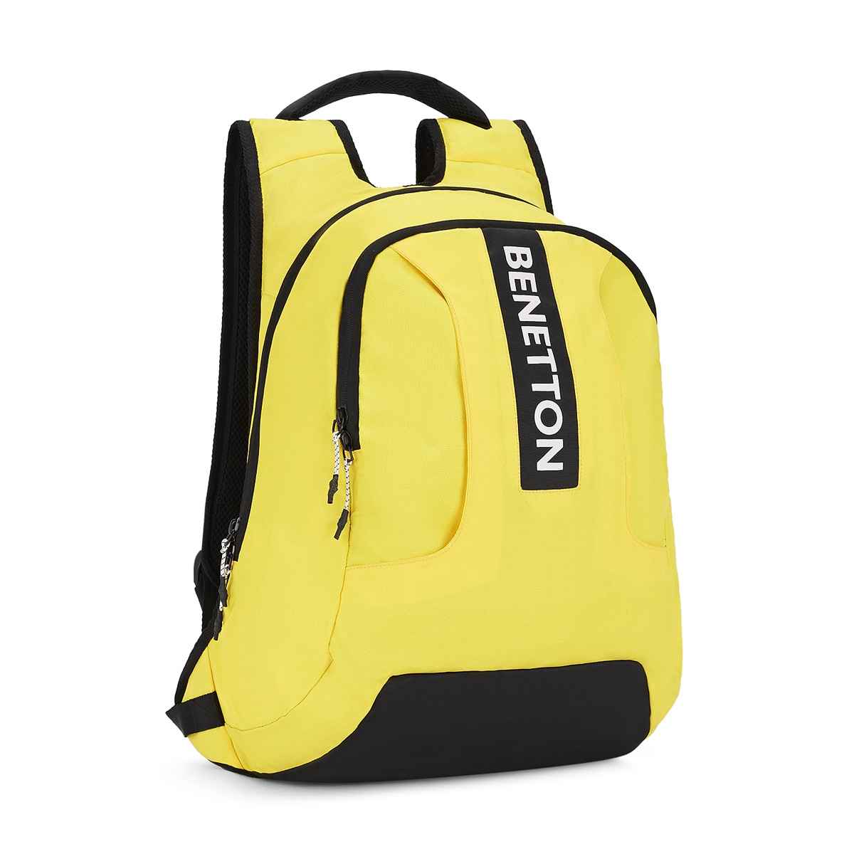 United Colors Of Benetton Unisex Logo Polyester 30 L Laptop Backpack | Yellow - 14 Inches
