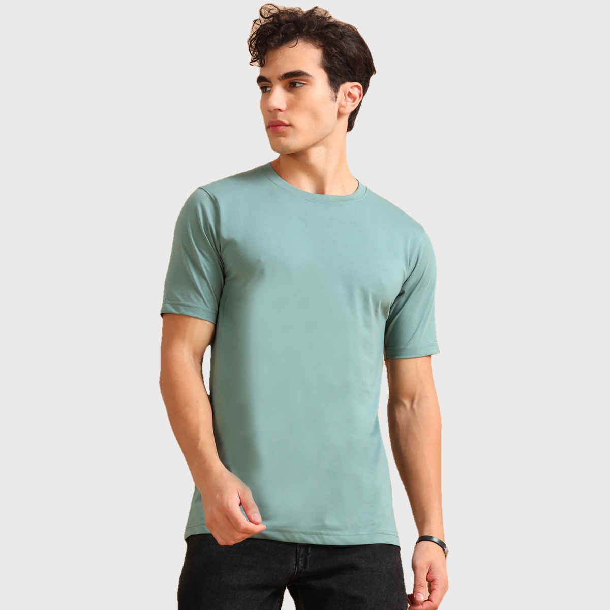Bushirt Men's Solid T-shirt | Russian Green - S