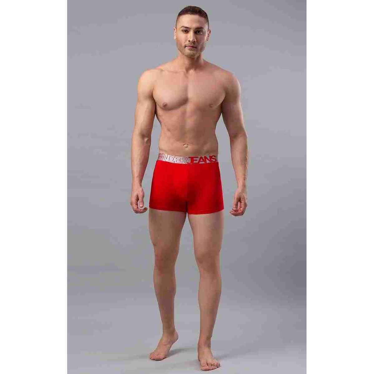 Underjeans by Spykar Mens Premium Red Trunk - S
