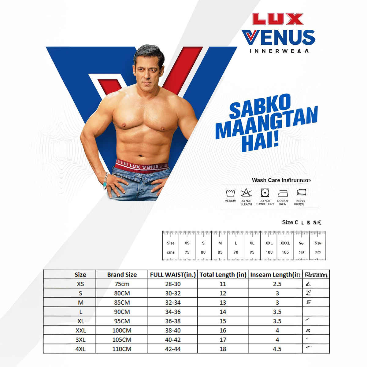 Lux Venus Pure Cotton Trunks for Men, Multicolour, 100 - Pack Of 2