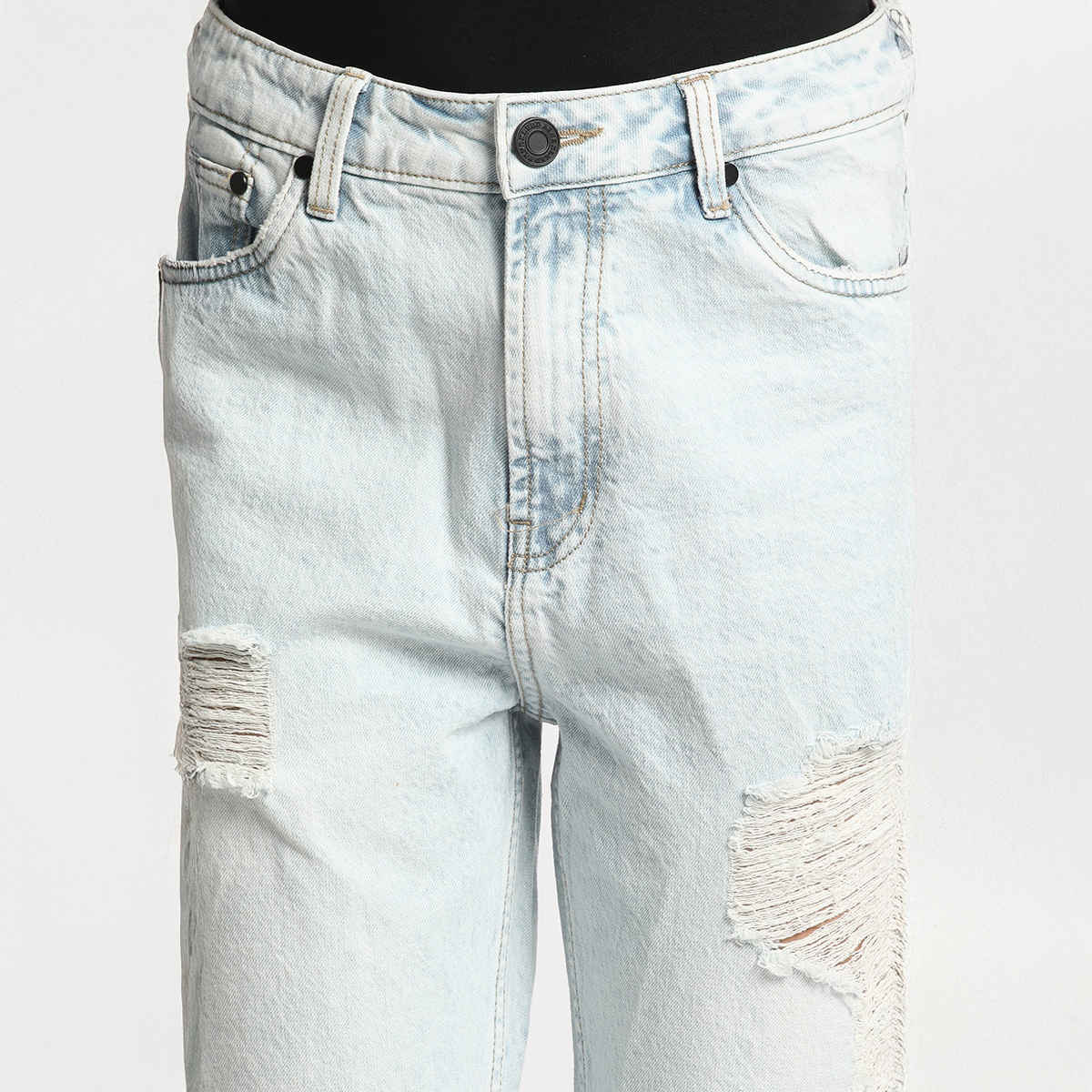 Bene Kleed Women's Straight Denim Trousers | Light Blue - 30