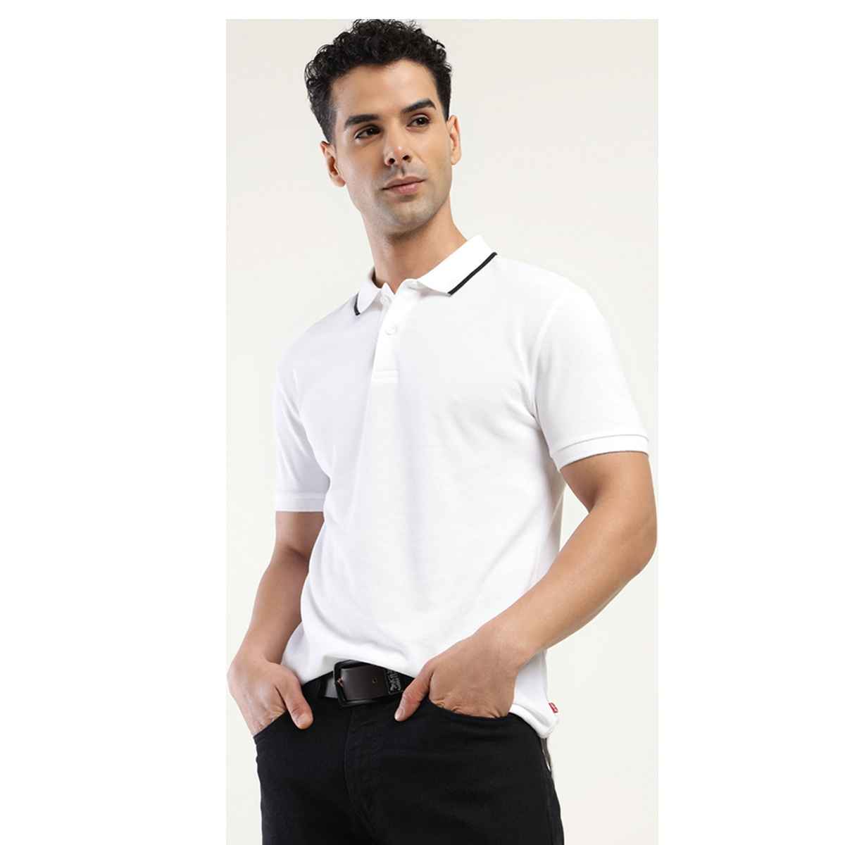 Levi's Men's 100% BCI Cotton Polo T-shirt | White - L