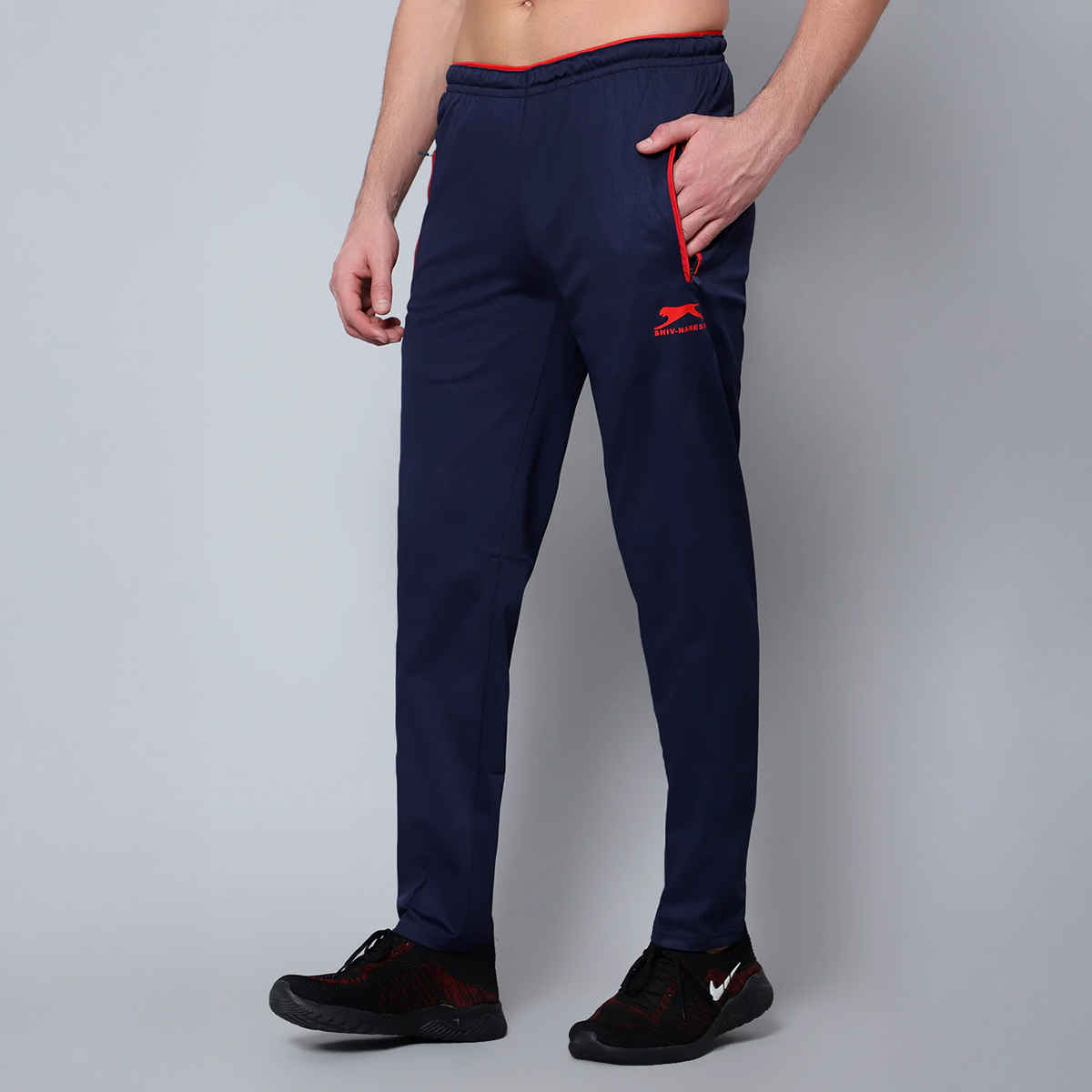 Shiv Naresh Men's Trackpant | 594 - Navy-Red | XL
