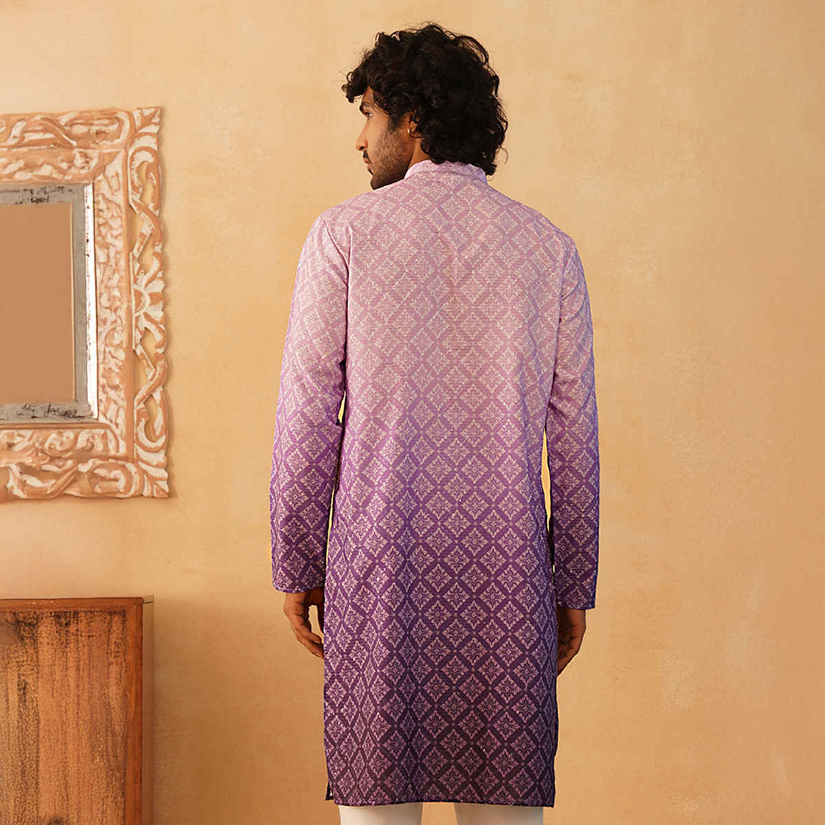 Jompers Men's Kurta | Ko 5074 | Purple - M