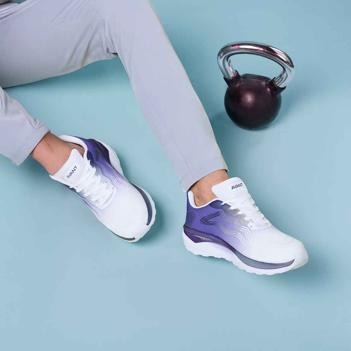 Avant Men's Hydra Sports Shoes | White and Blue - UK 9