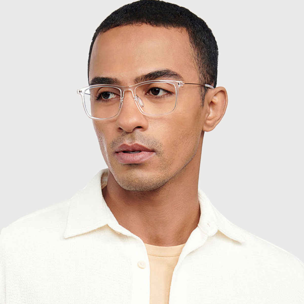 Lenskart Blu Unisex Solid Metal Computer Glasses | Clear and Gold - M