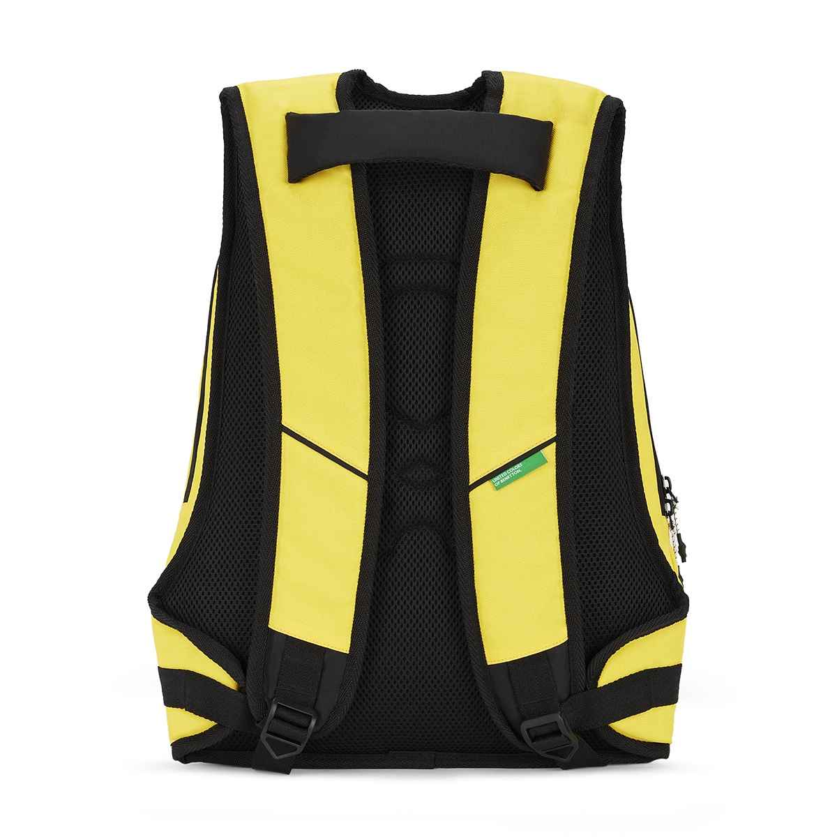 United Colors Of Benetton Unisex Logo Polyester 30 L Laptop Backpack | Yellow - 14 Inches