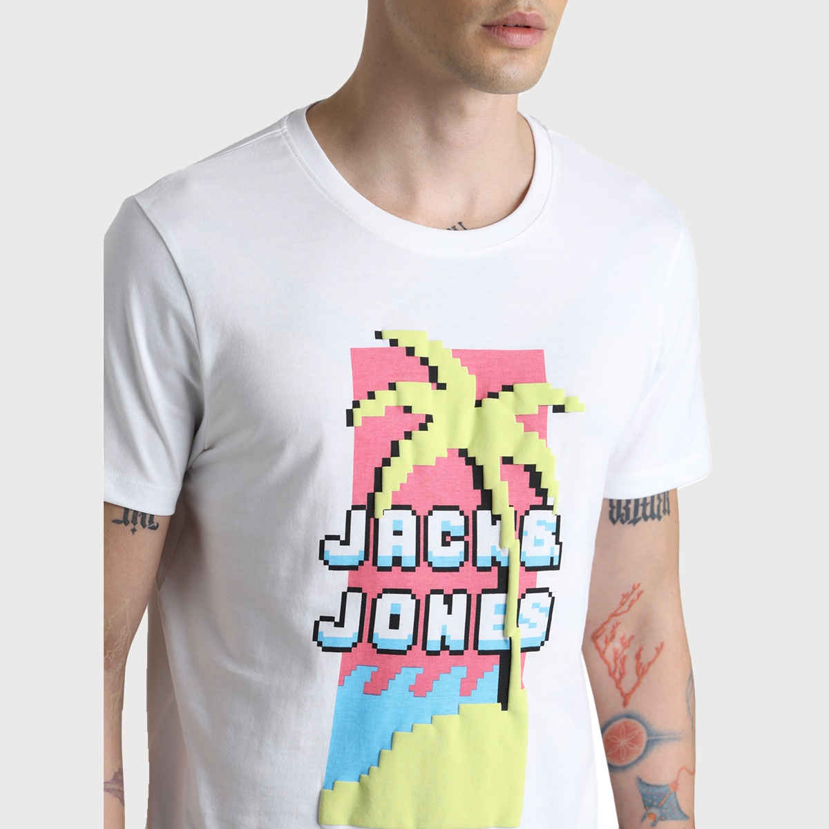 JACK & JONES Men's Regular Fit T-shirt | White - XL