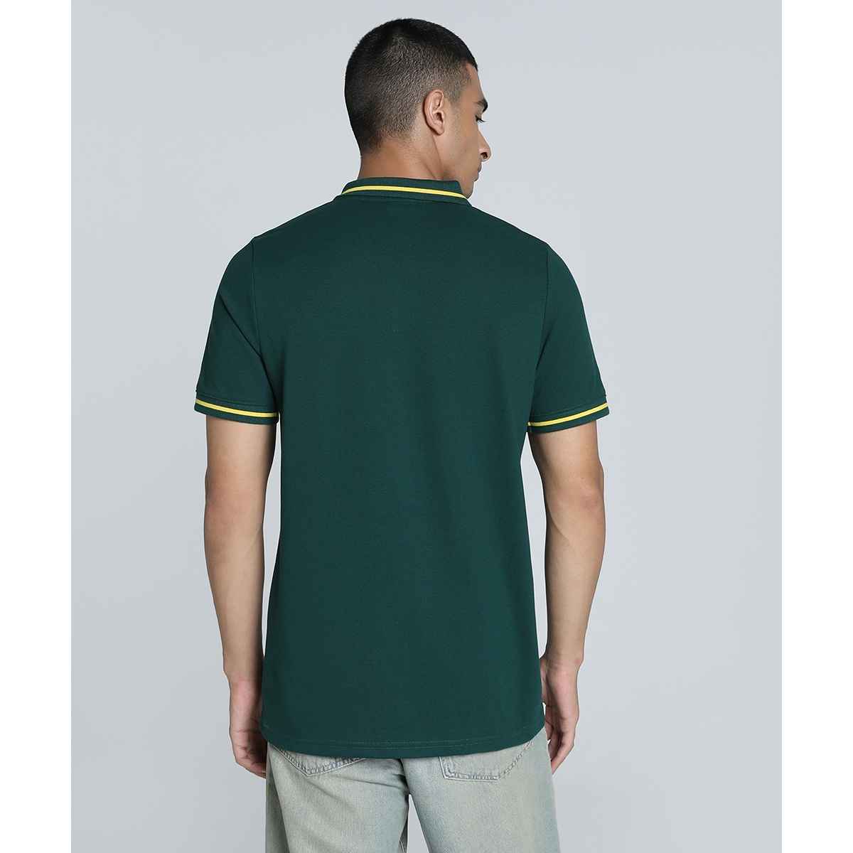 Puma Men's Collar Tipping Polo | Green - M