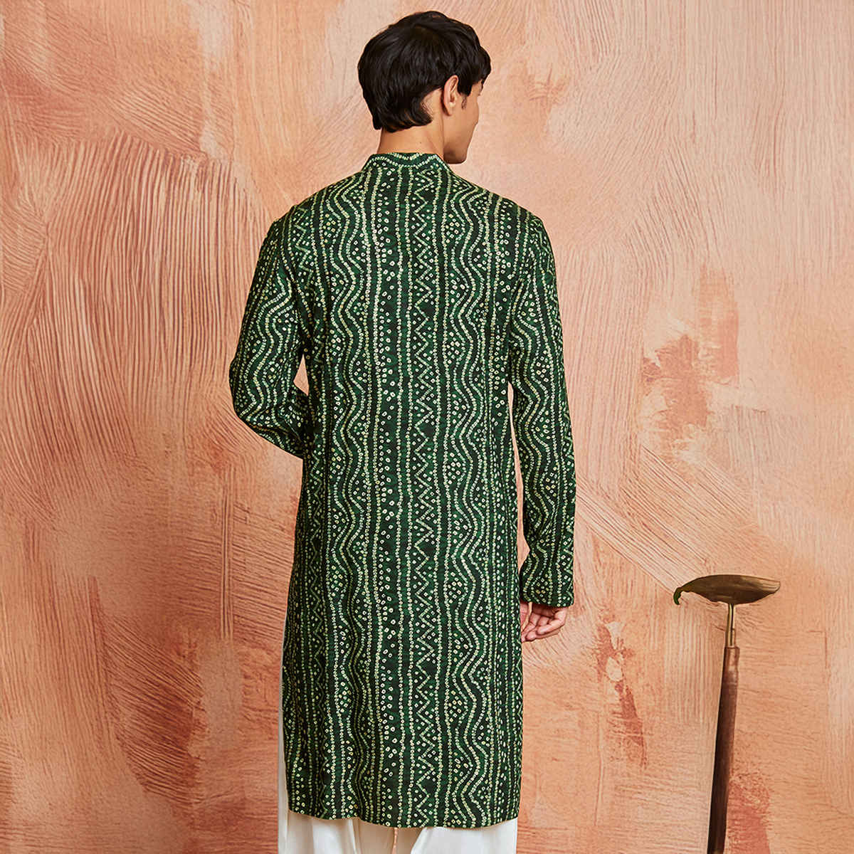 Vastramay Men's Rayon Kurta | Green - M