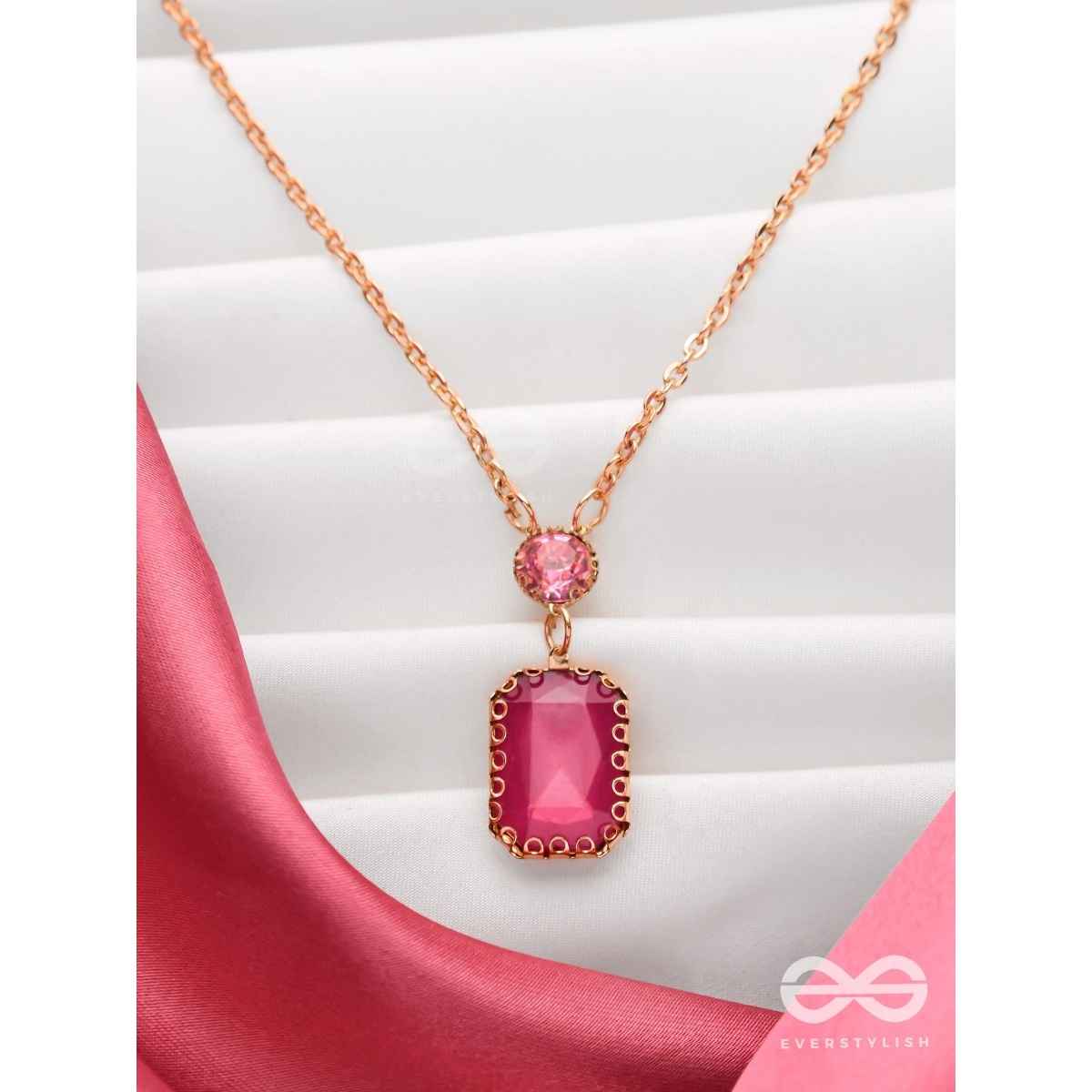 Everstylish Magenta's Magic - Smart and Casual Neckpiece With Anti-tarnish Coating