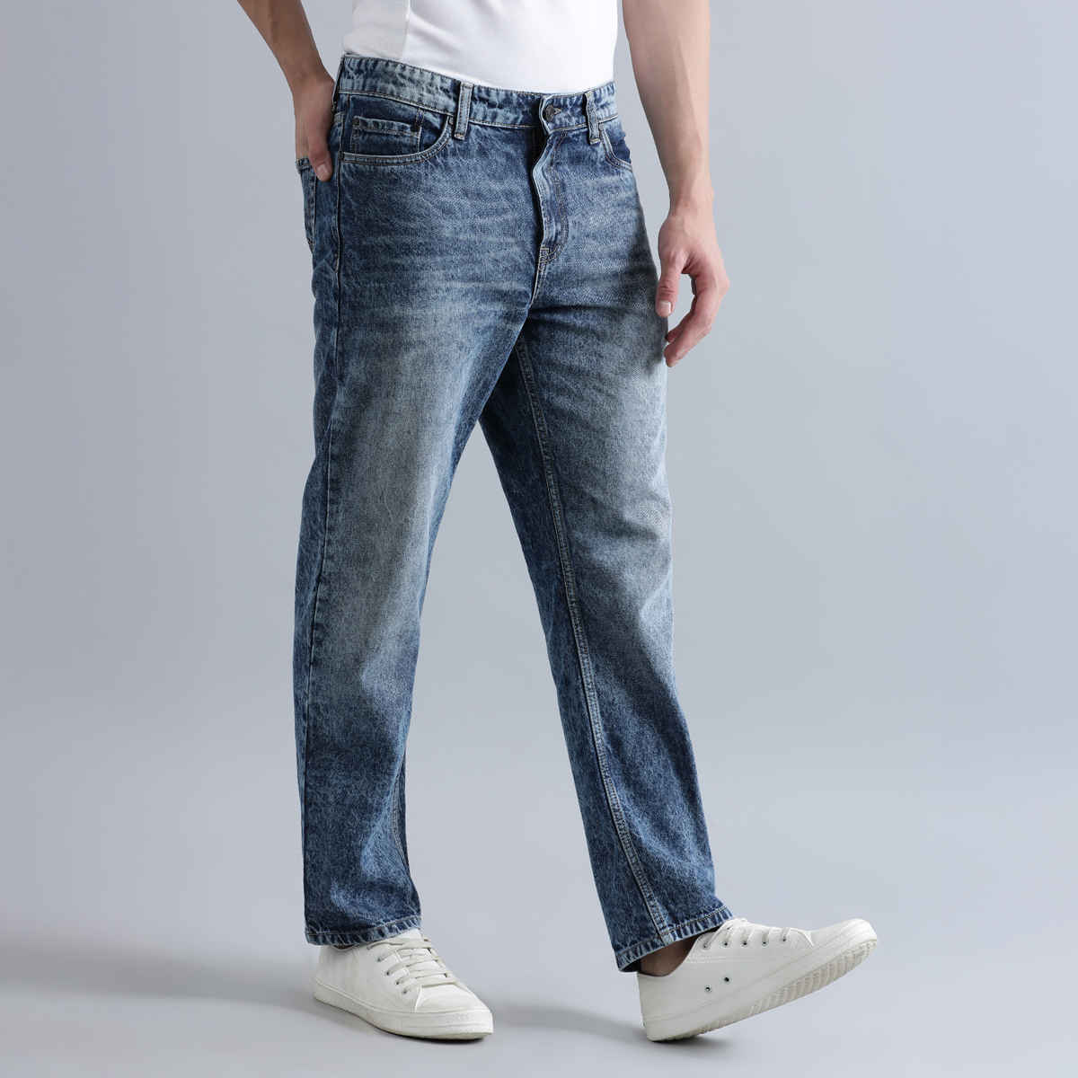 Bene Kleed Men's Relax Fit Jeans | Mid Blue 36