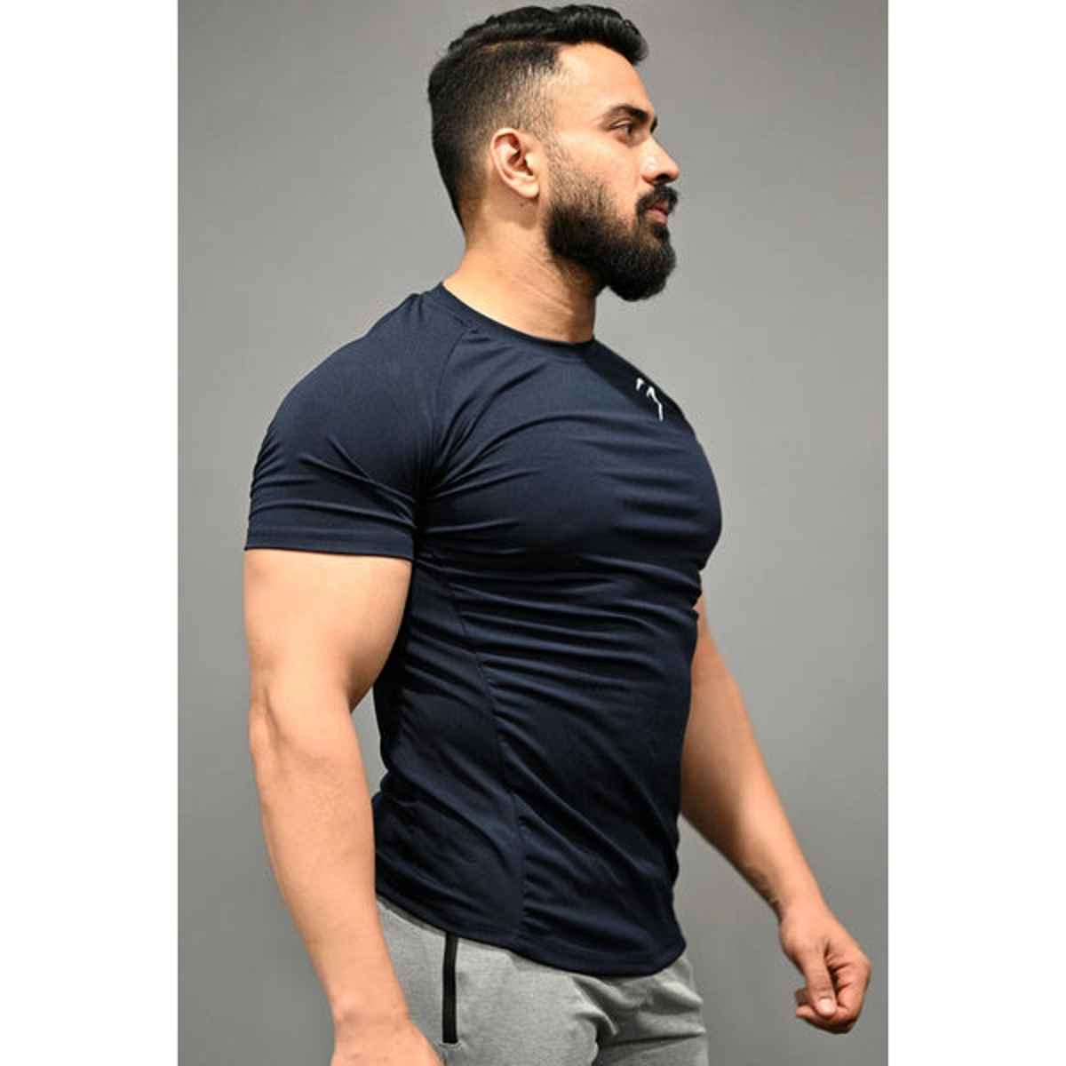 Fuaark Men's Performance GYM T-shirt | Dark Navy - S