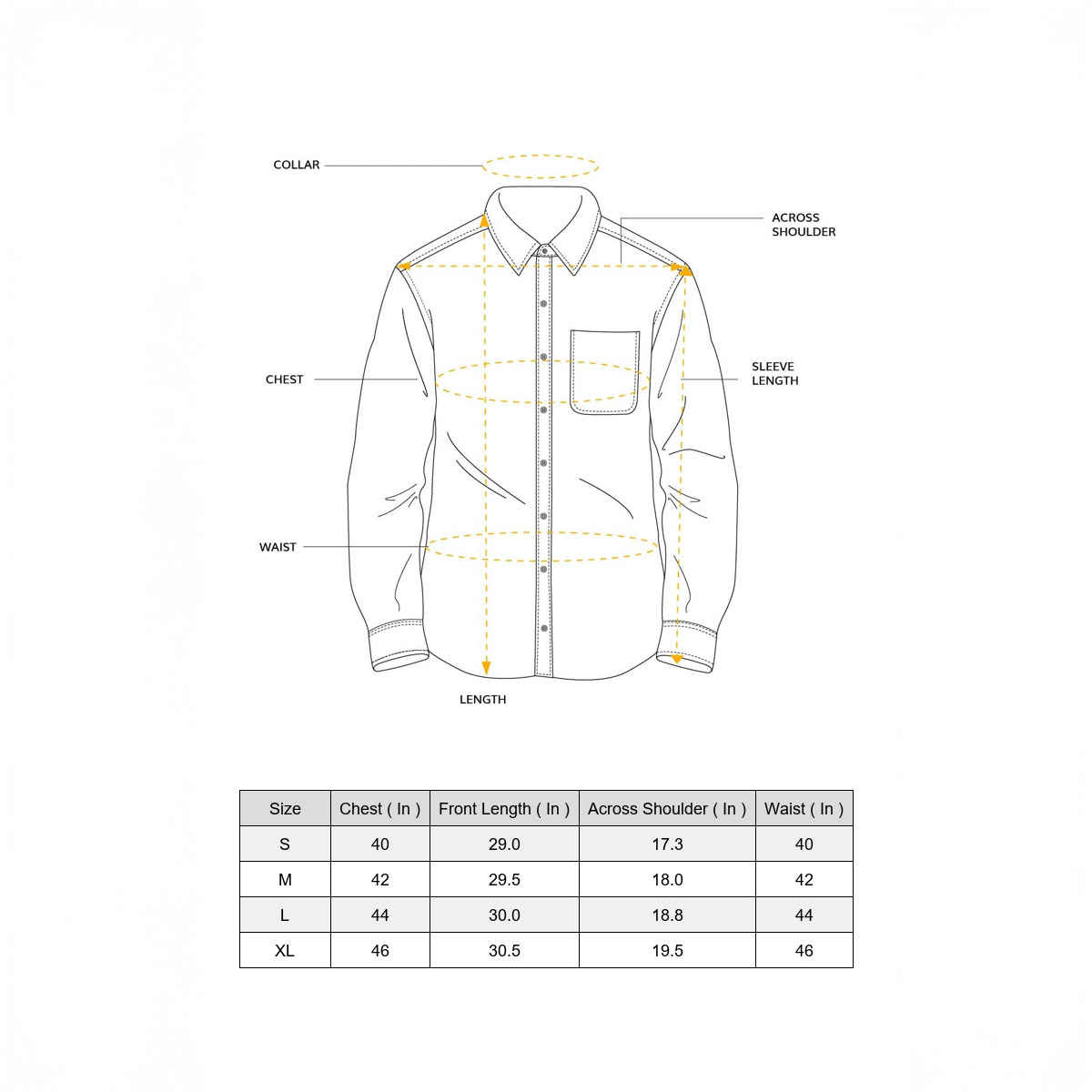 Highlander Men's Slim Fit Casual Shirt | White - L