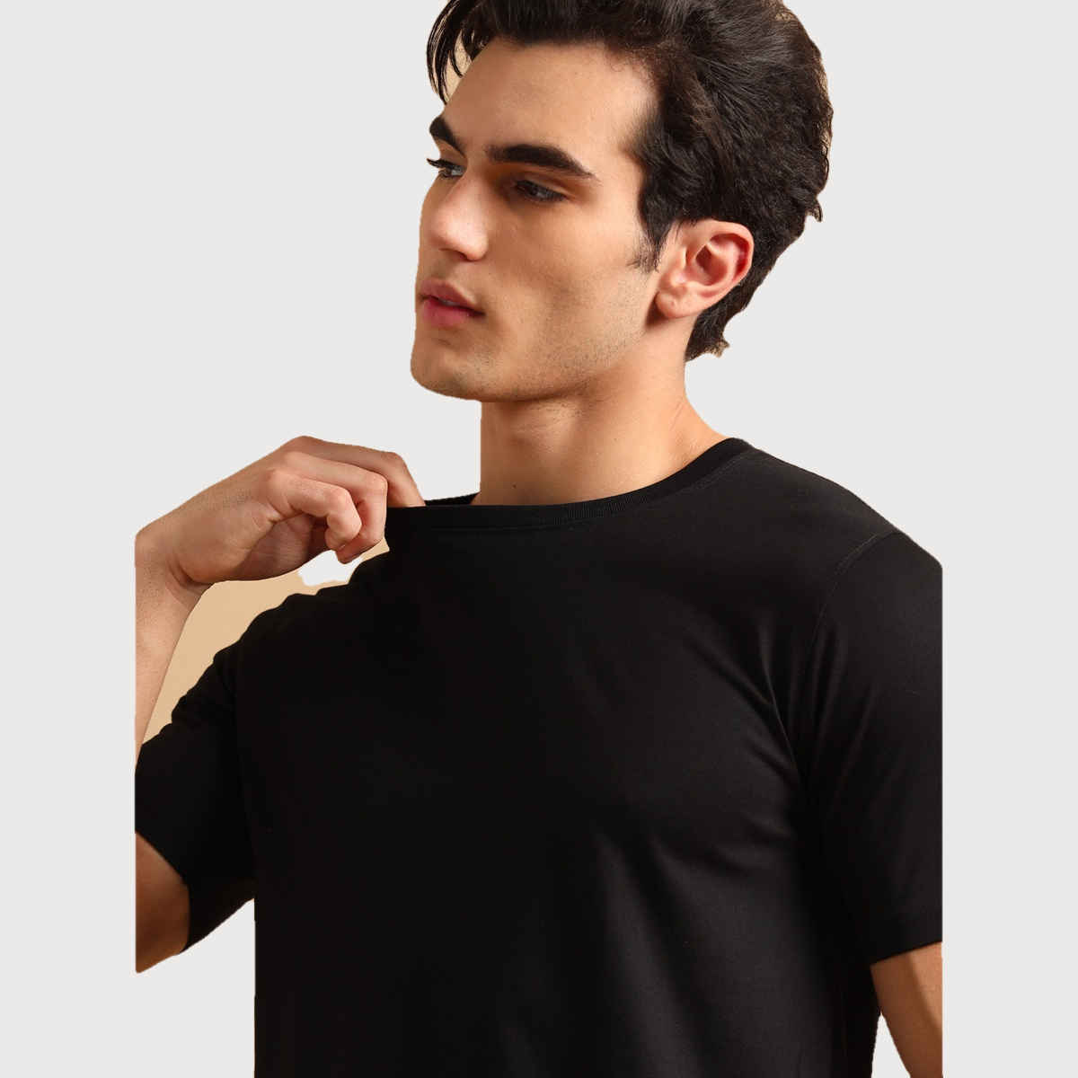 Bushirt Men's Solid T-shirt | Black - L
