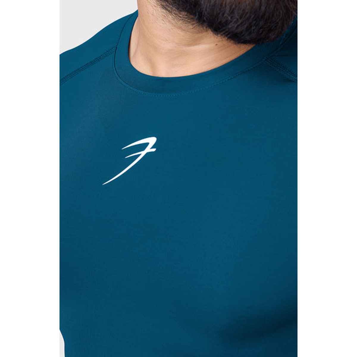 Fuaark Men's Compression GYM T-shirt | Teal - M