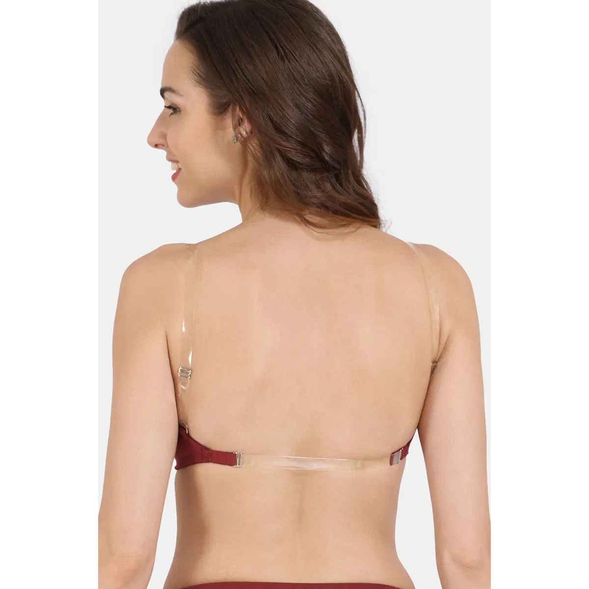 Zivame Women's Beautiful Basics Padded Non Wired 3/4Th Coverage Backless Bra | Red - 32D