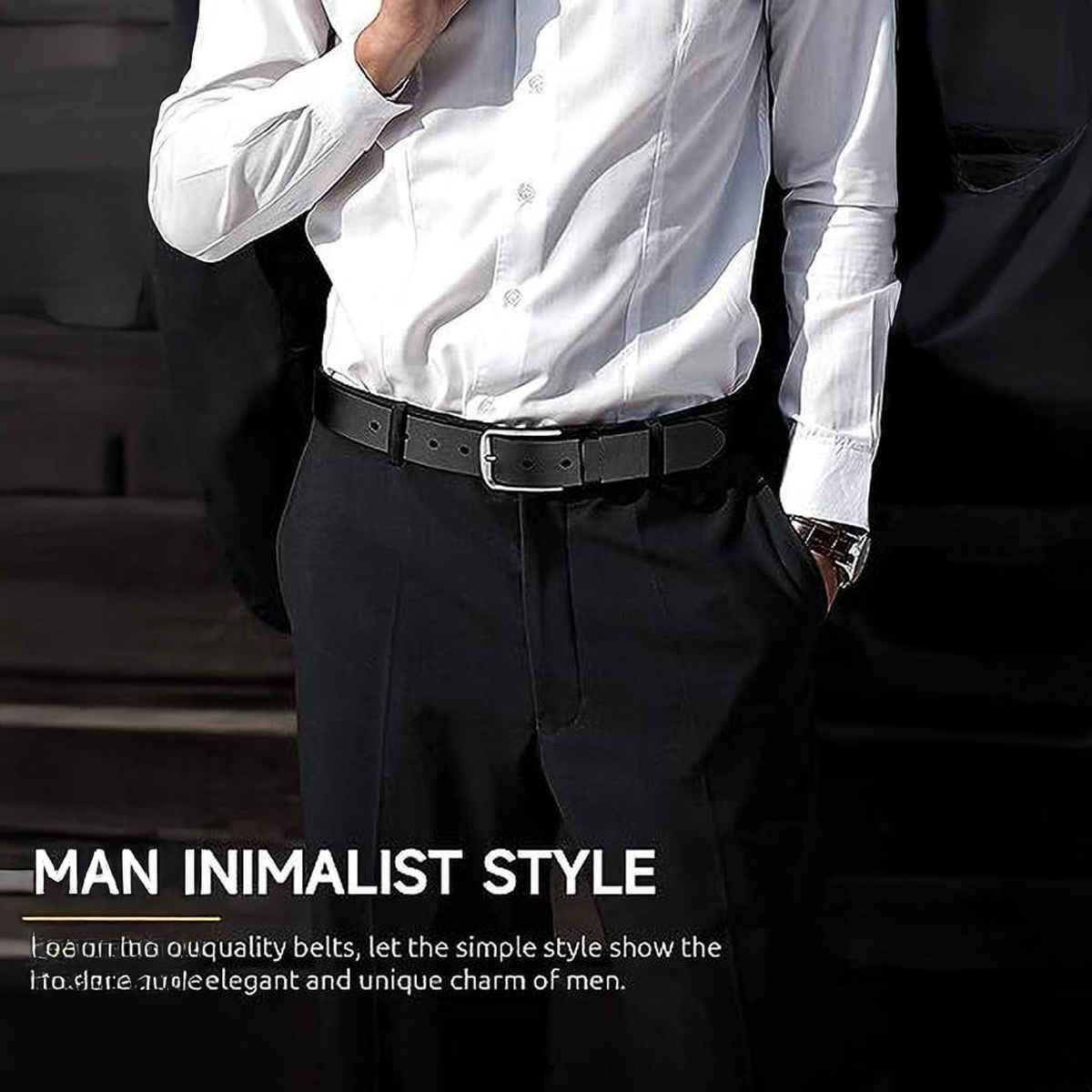 Kaezri Genuine Leather Black Belt for Men | Ddkatabl - 32