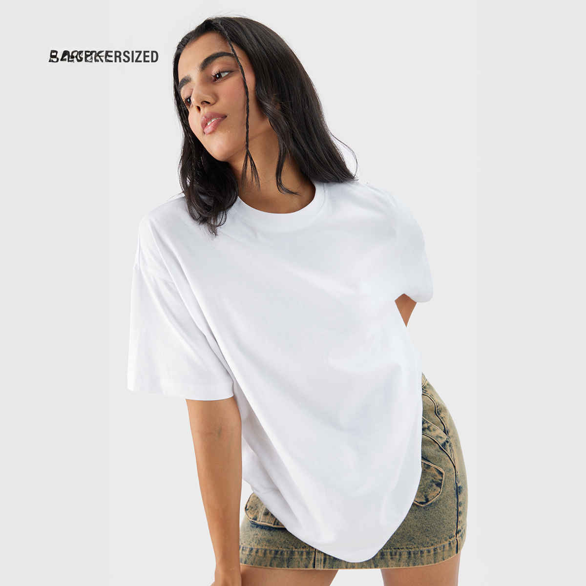 The Souled Store Solids - Classic White Women Oversized T-shirts | White | M