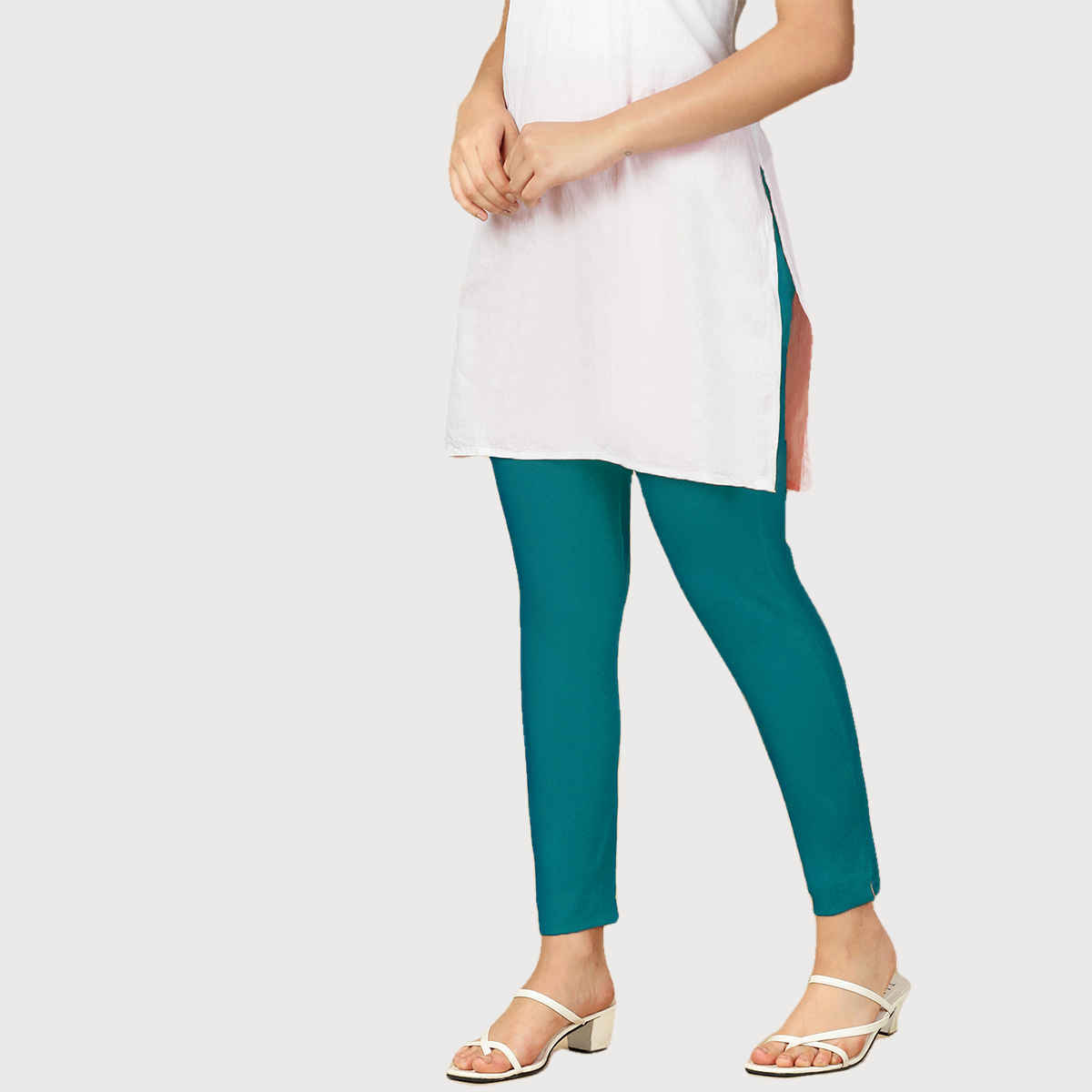 PYNK By Lux Cozi Women's Premium Modern Kurti Pants | Mz.green | Free Size