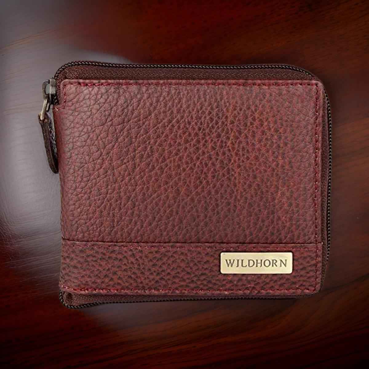 Wildhorn Men's Leather Wallet | Maroon