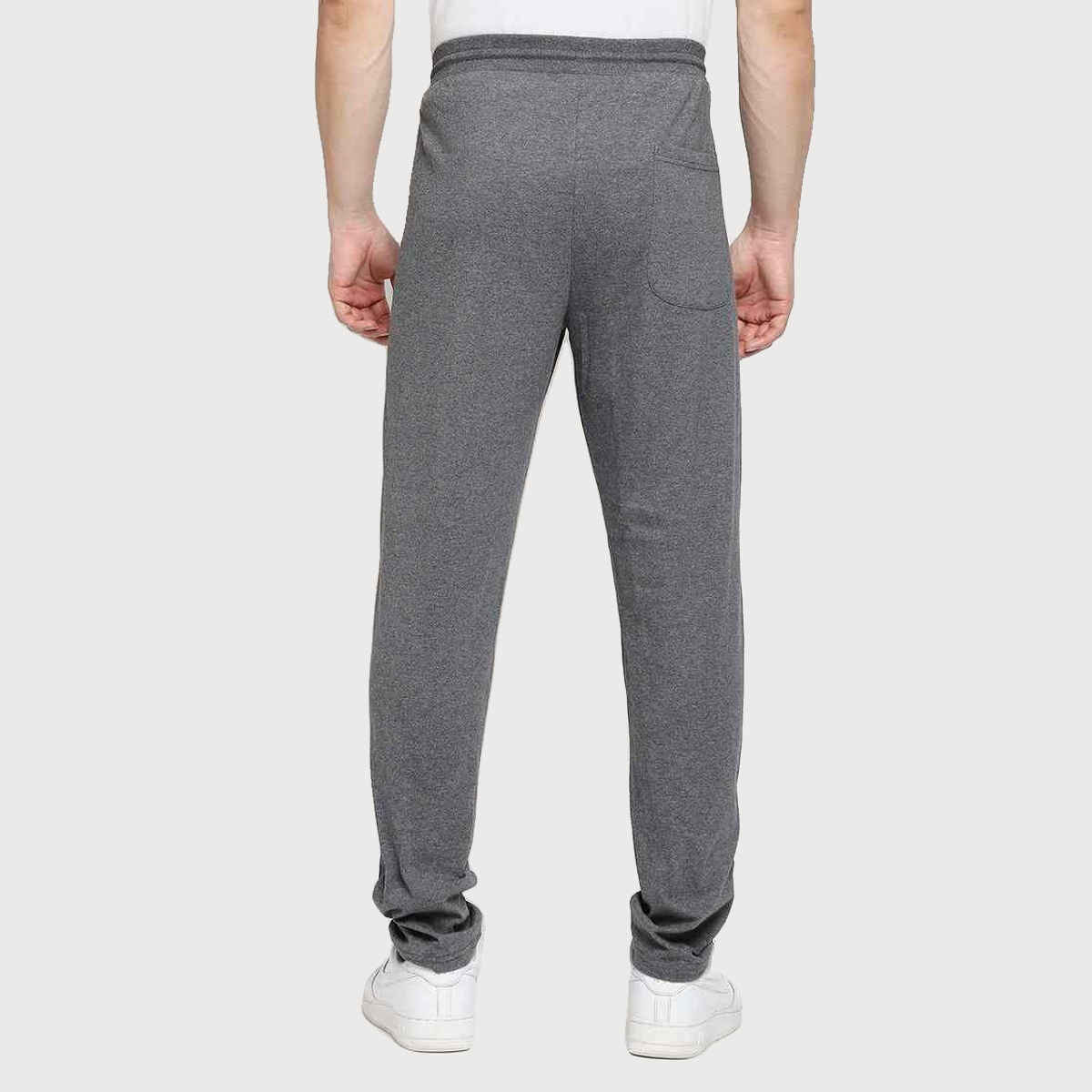 Underjeans by Spykar Men's Pure Cotton Pyjama | Charcoal Melange - L